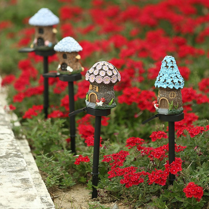 Miniature Hand-Painted Resin Mushroom Fairy House Garden Ornament