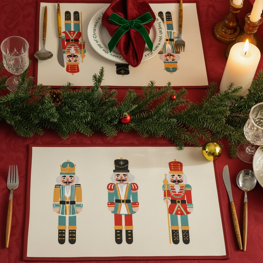 Christmas doormat with nutcracker motif