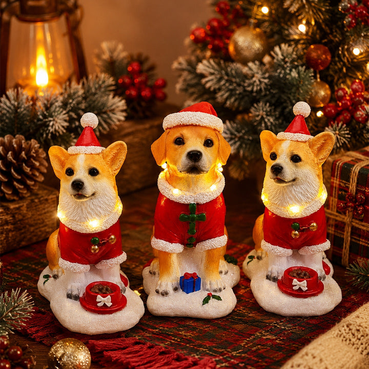 Decorative Christmas figure in dog design