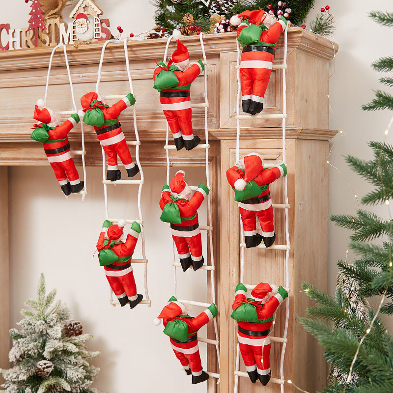 Playful Santa Claus Decoration Figure