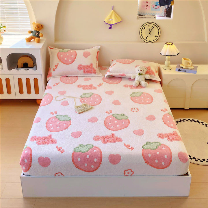 Soft Plush Cartoon-Themed Bedspread