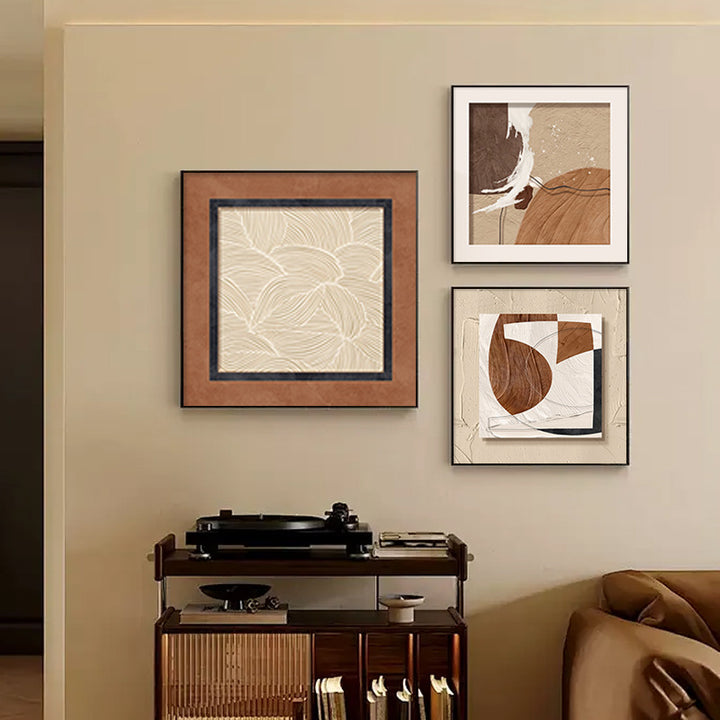 Abstract Textured Framed Art