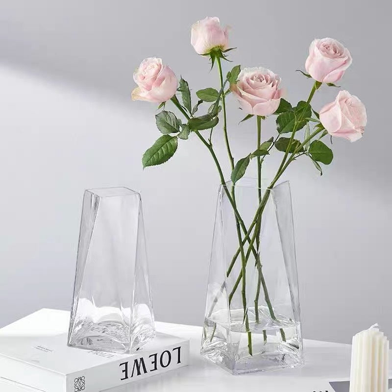 Geometric Glass Flower Holder