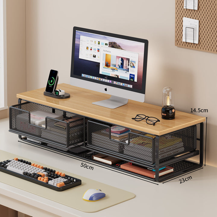 Multi-Function Desk Organizer with Mesh Storage Boxes