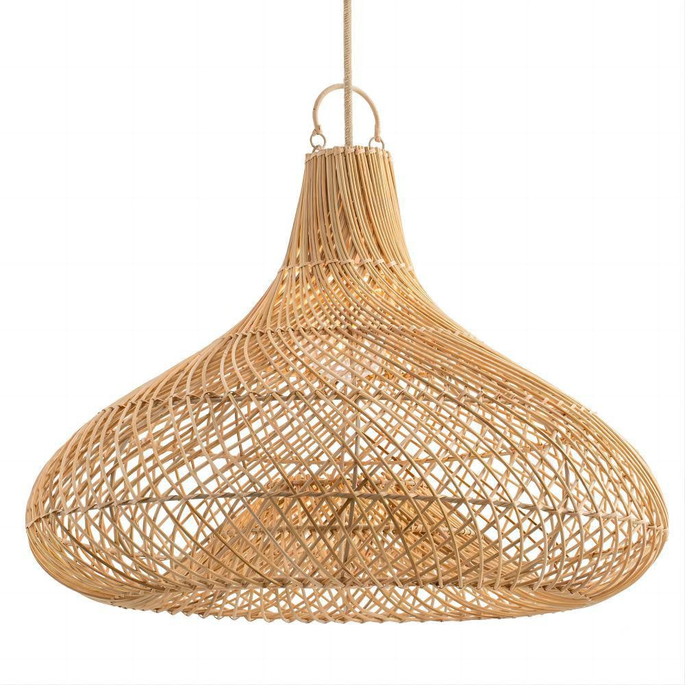 Decorative Hanging Light Made of Rattan