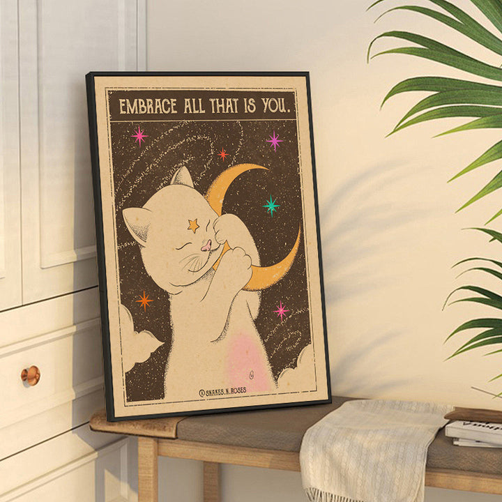 Cute Cat-Inspired Framed Wall Art