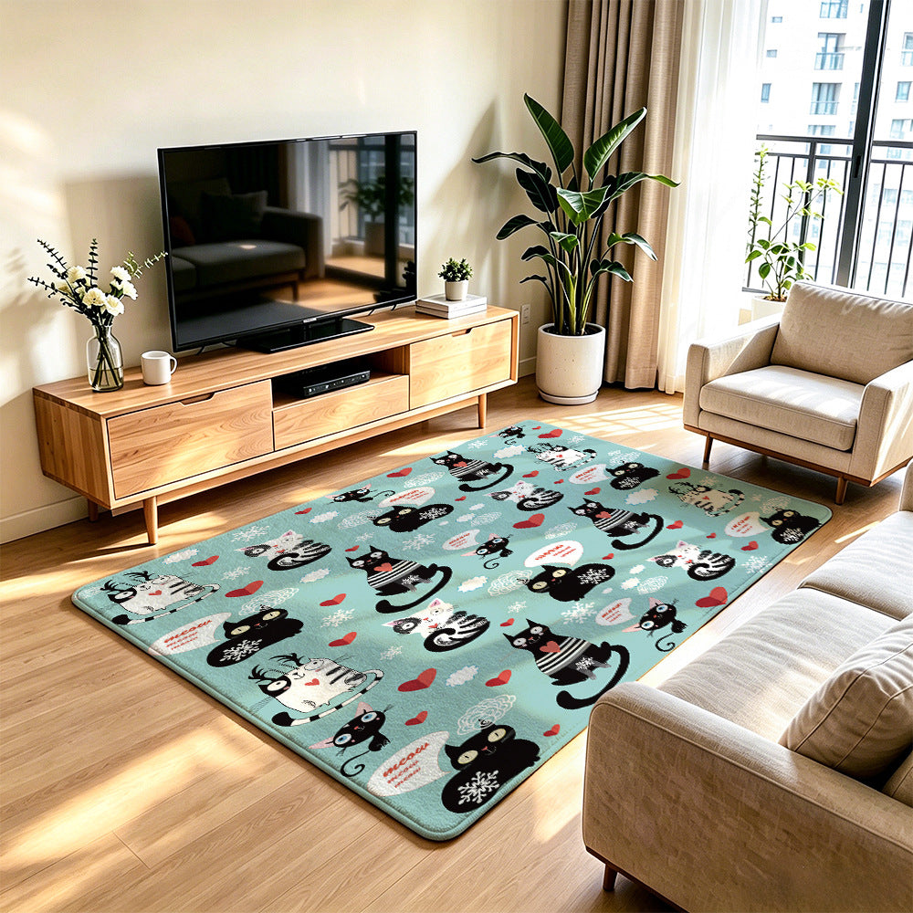 Cartoon Cat Area Rug