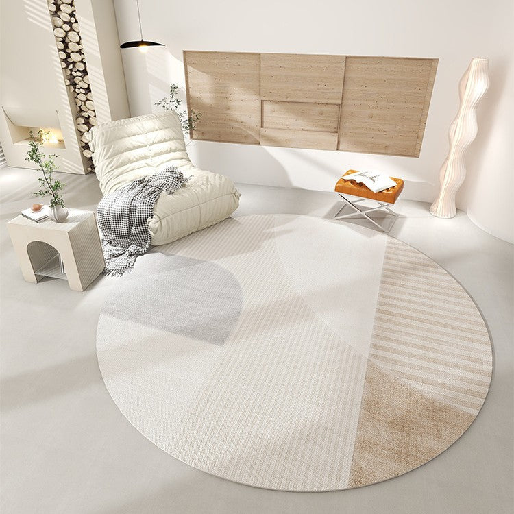 Modern Geometric Circular Area Rug for Home