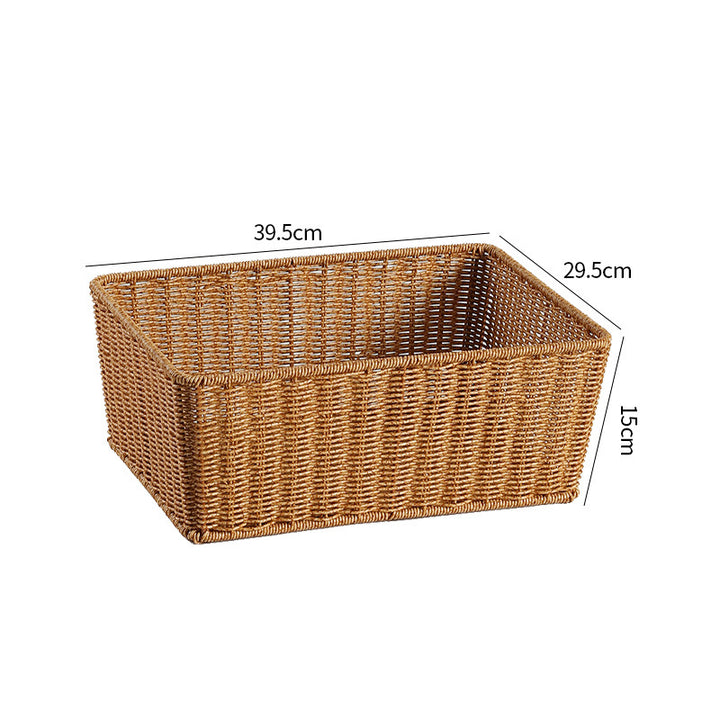 Elegant Handmade Rectangular Woven Storage Basket