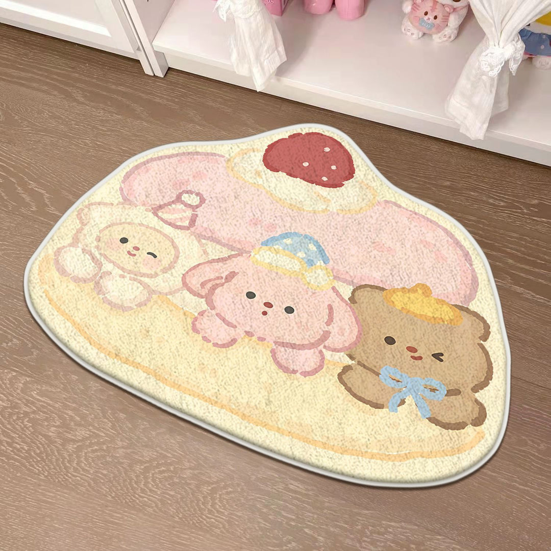 Children's Playful Cat-Shaped Area Mat