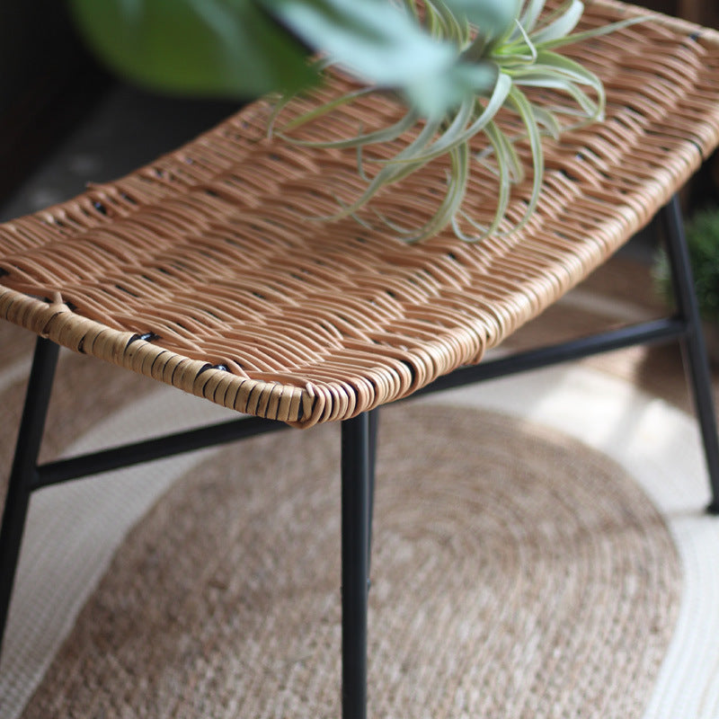 Modern Stool made of woven rattan