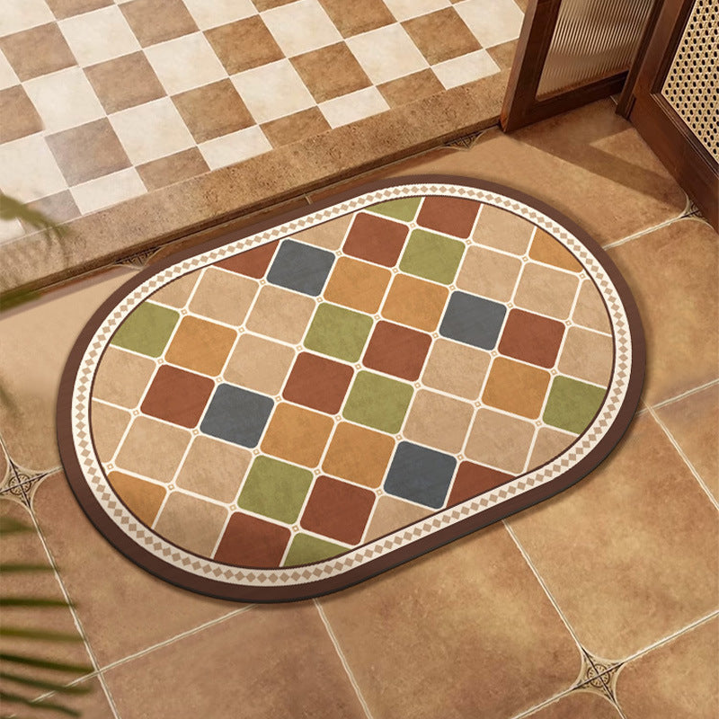 Colorful Patchwork Design Floor Mat Avarnia