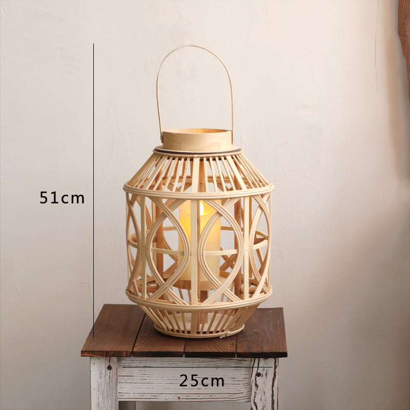 Handcrafted lantern made of rattan