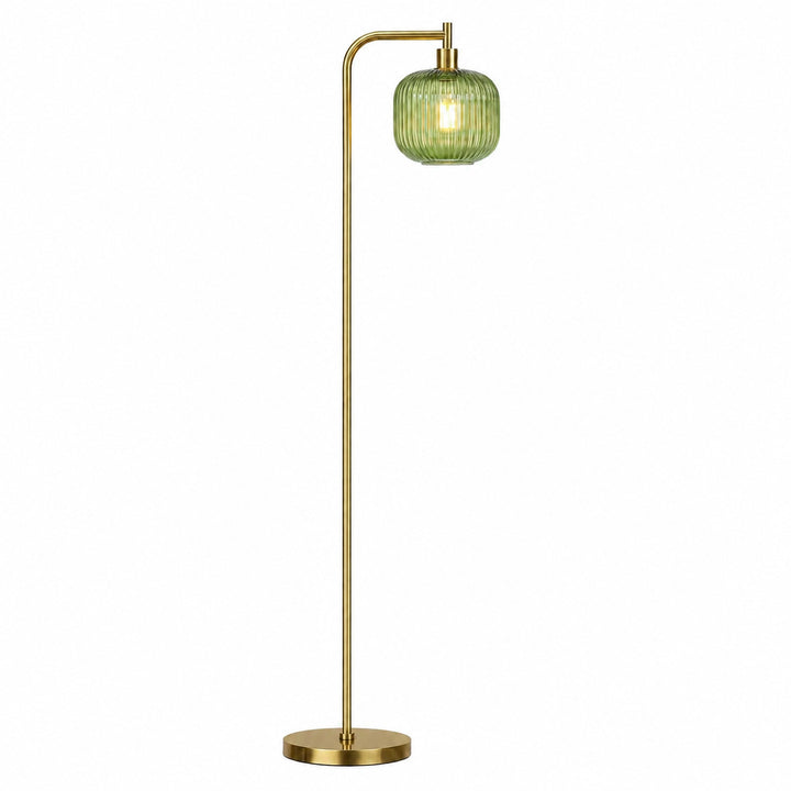 Modern curved glass floor lamp