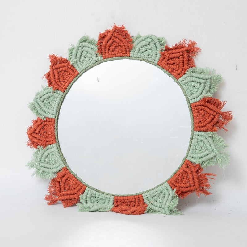 Round Macrame Wall Mirror