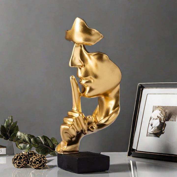 Artful figure with shy girl motif