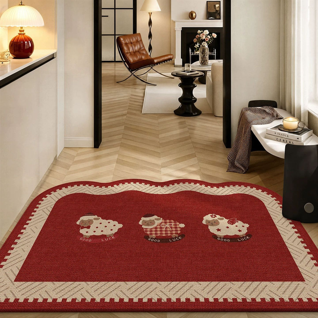 Playful Sheep-Themed Area Rug