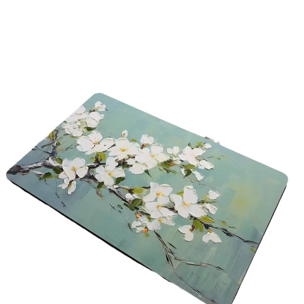 Luxury Textured Floral Bath Mat