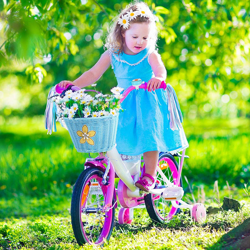 Bicycle basket made of high-quality woven material