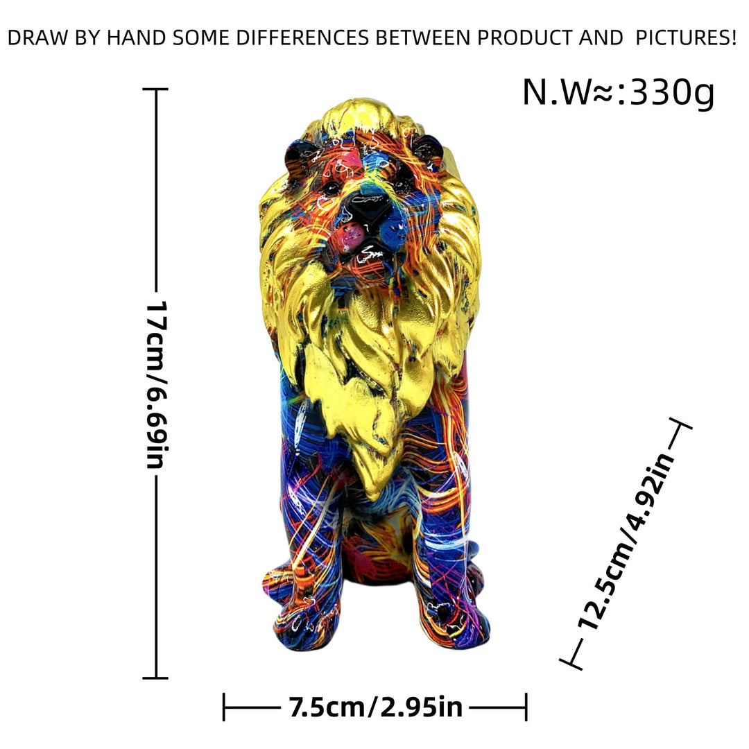 Colorful Lion Sculpture