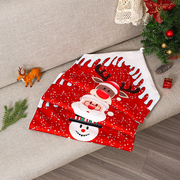 Festive cushion cover with reindeer motif