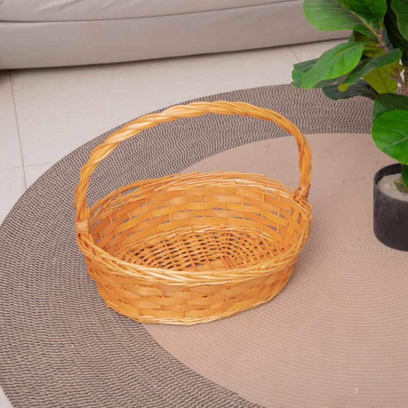 Handcrafted basket with practical handle