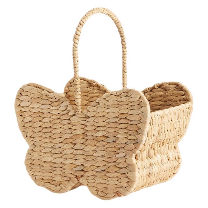 Handcrafted Woven Storage Basket with Carrying Handle