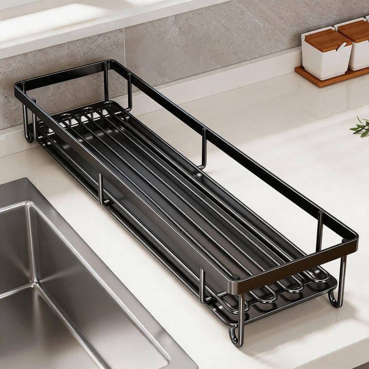 Compact Over-Sink Plate and Tumbler Drying Rack