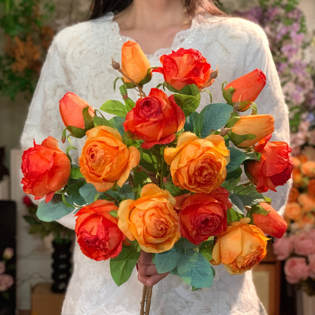 Lifelike Decorative Rose Bouquet