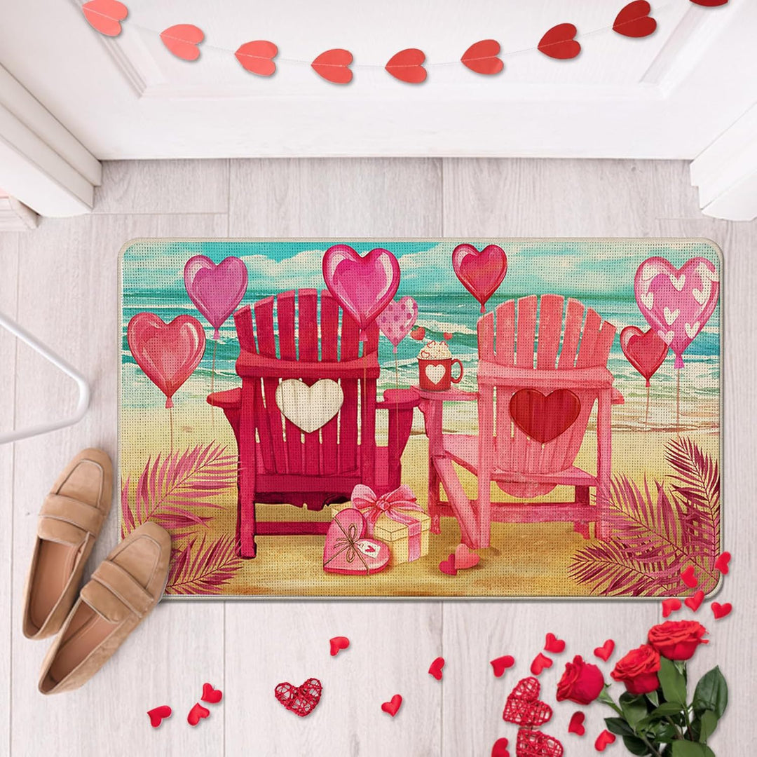 Romantic Floral Welcome Mat