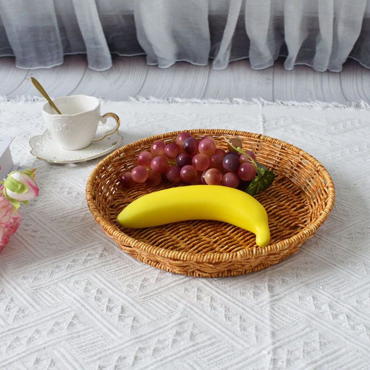 Leaf-Shaped Woven Serving Platter