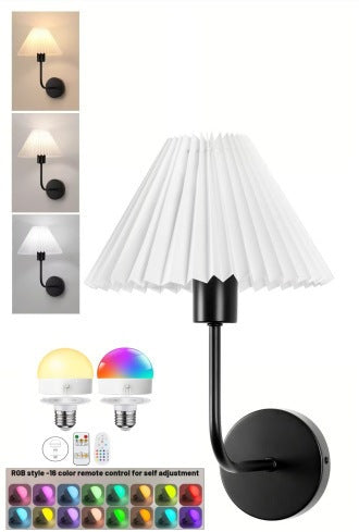 Decorative Pleated Shade Wall Lamp