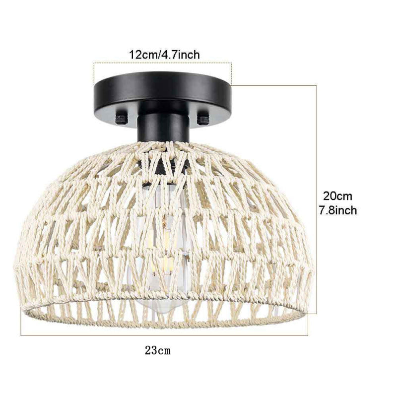 Rattan ceiling light