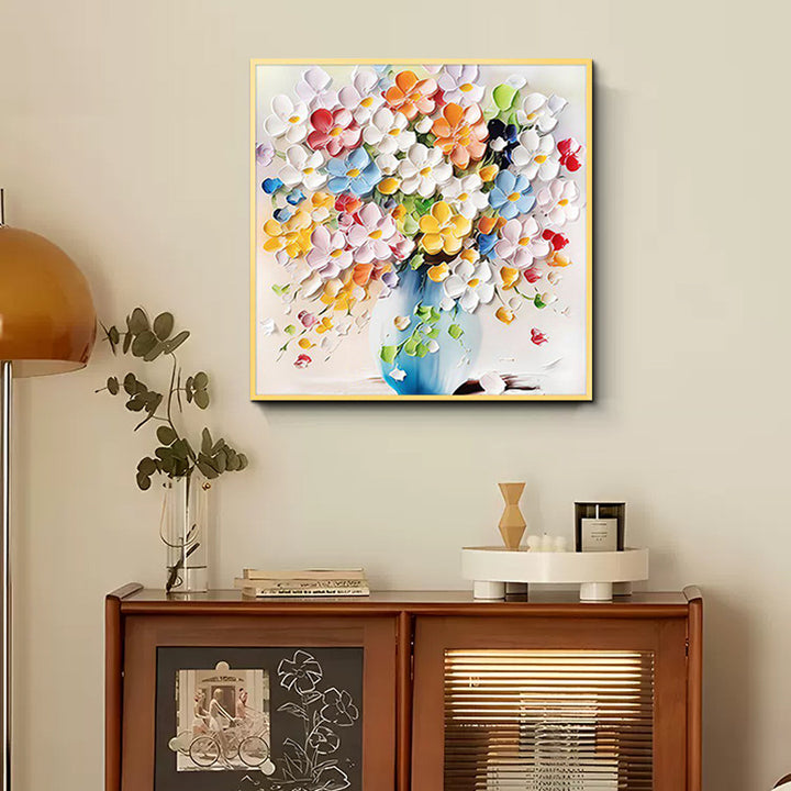 Floral 3D Textured Canvas Wall Art