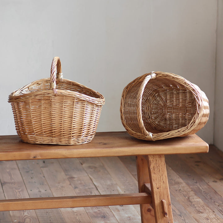Storage basket made of natural rattan