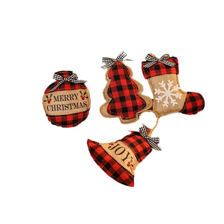 Decorative Christmas tree ornaments in rustic look