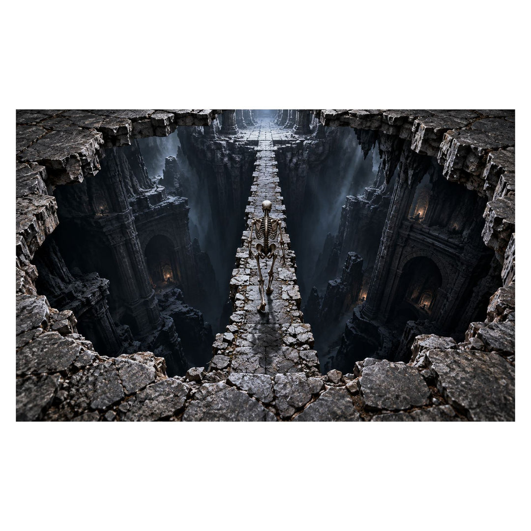Spooky Skeleton-Themed Area Mat
