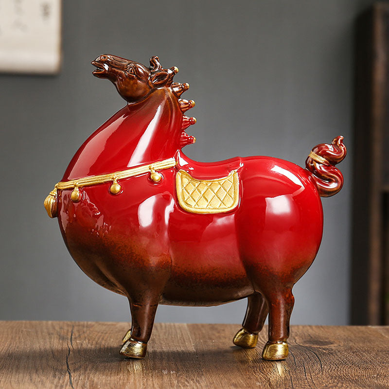 Decorative ceramic horse