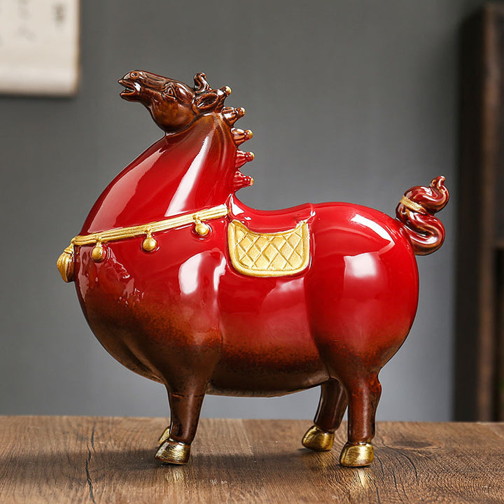 Decorative ceramic horse