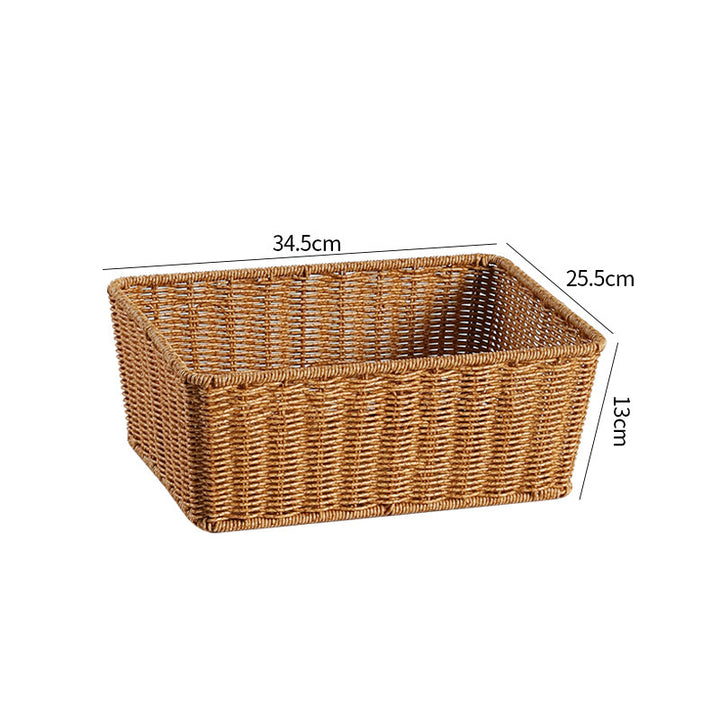 Elegant Handmade Rectangular Woven Storage Basket