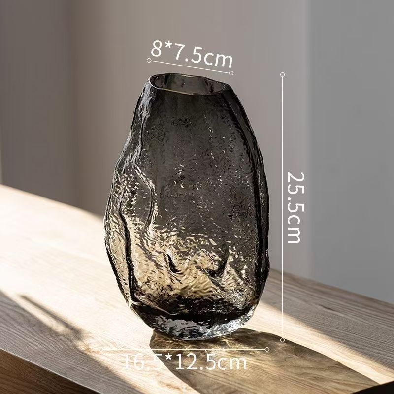 Handcrafted Textured Glass Vase