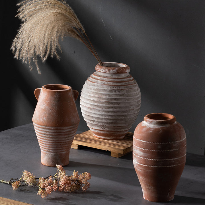 Rustic ceramic vases