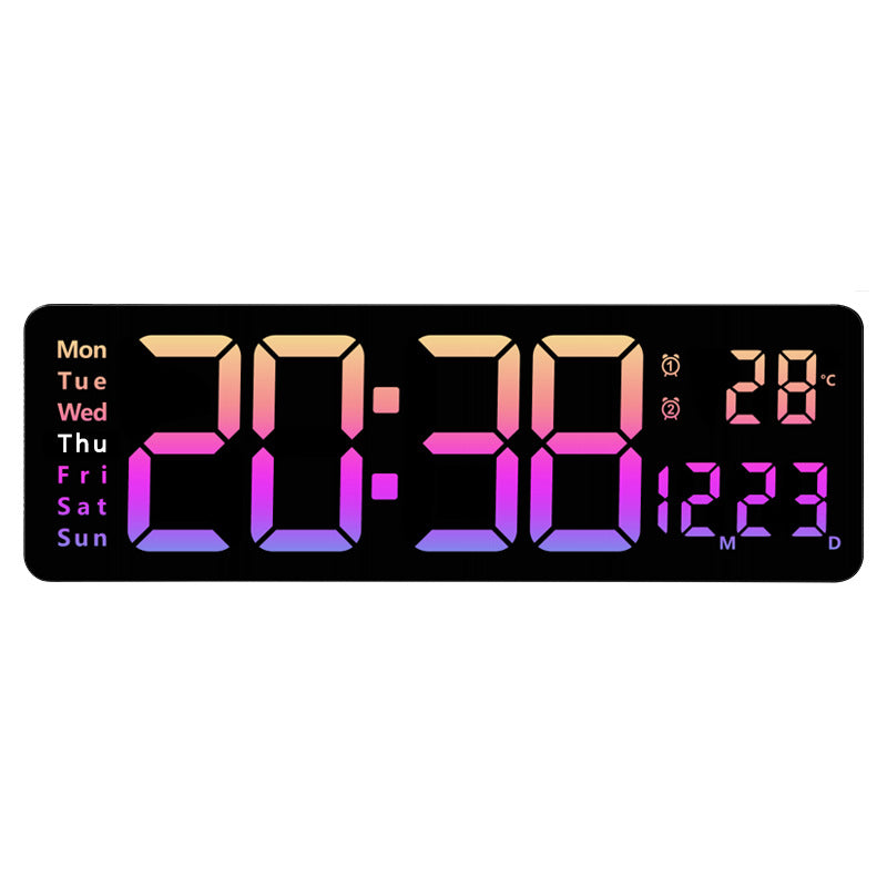 Digital wall clock with multifunctional LED display