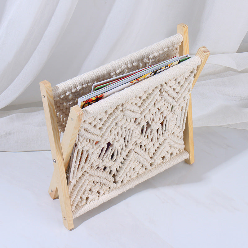 Macrame Magazine Rack
