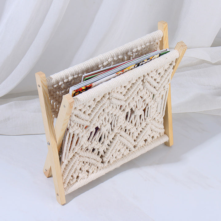 Macrame Magazine Rack