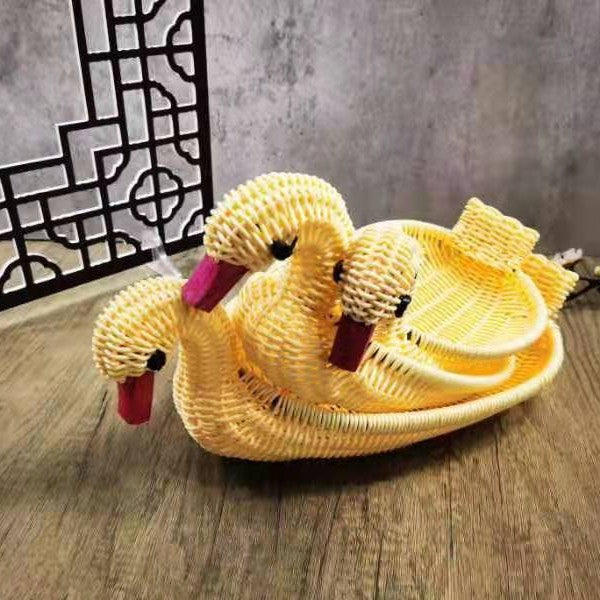Decorative Woven Dog-Shaped Storage Basket