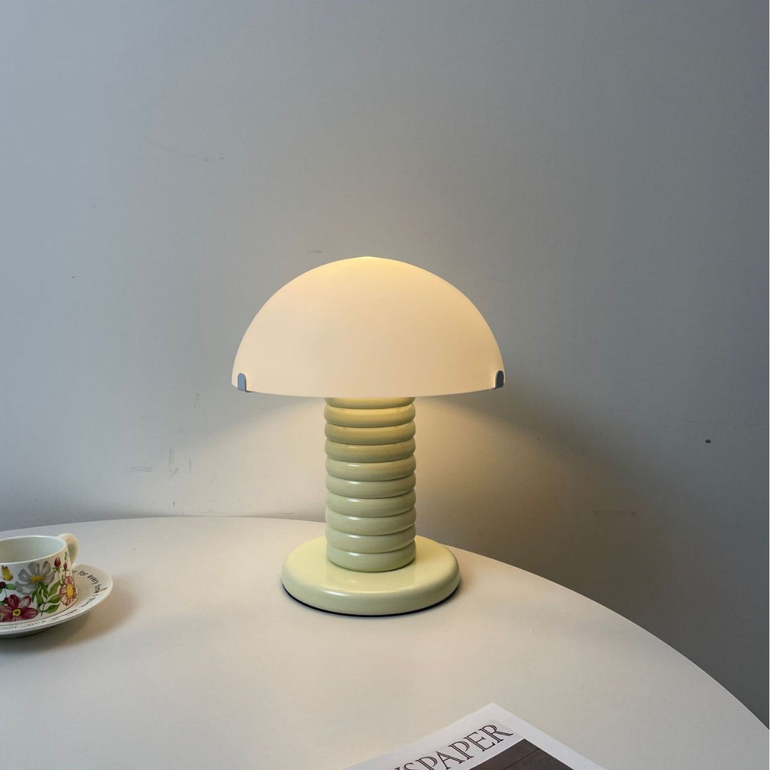 Contemporary mushroom-shaped table lamp