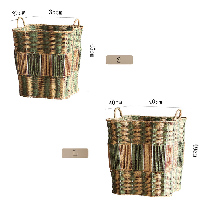 Handcrafted storage basket made of natural materials
