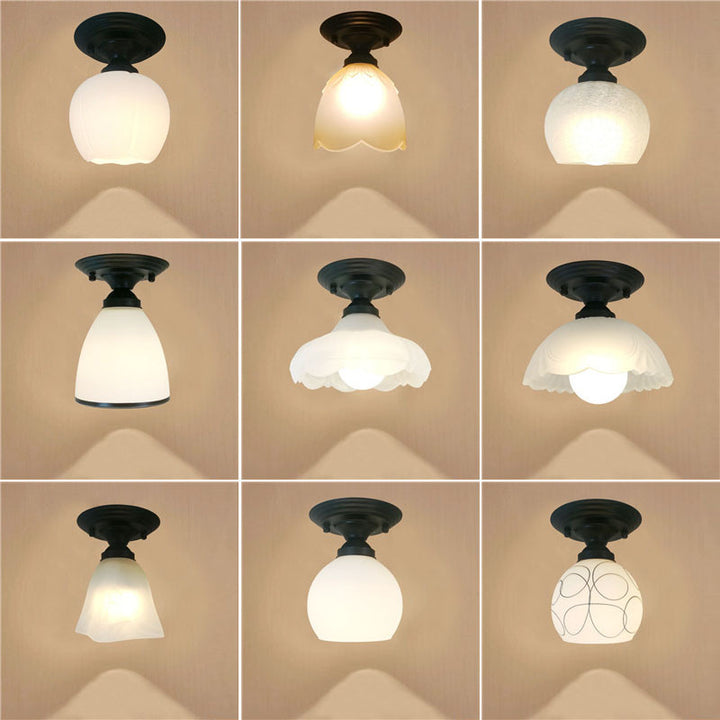 Vintage-inspired flower ceiling light
