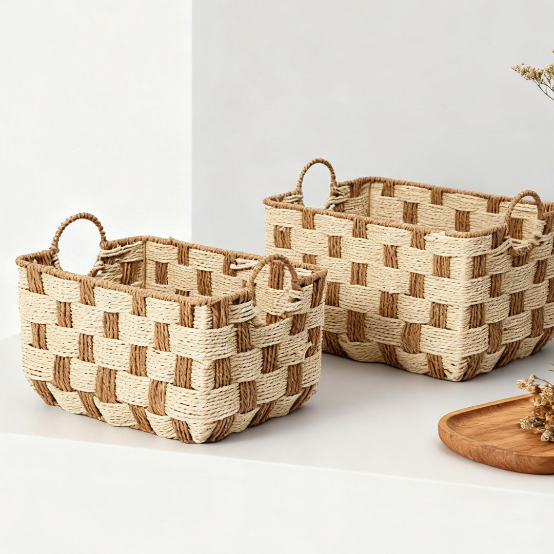 Handwoven storage basket